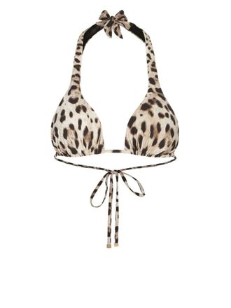 Dolce & Gabbana Leopard-Print Bikini Top