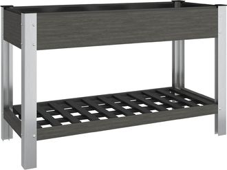 vidaXL Vidaxl - Arriate De Jard&iacute;n Con Estante Wpc Gris 120x50x75 Cm