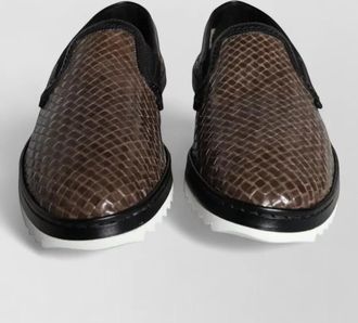 Dolce & Gabbana leather woven slip-on sneakers