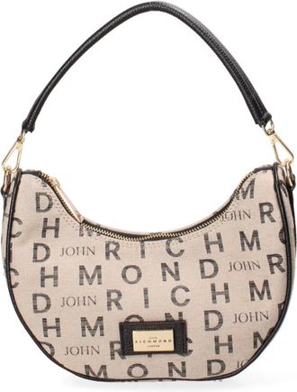 John Richmond Schoudertas - Dames - Tassen - Beige - Maat: ONE Size Katoen