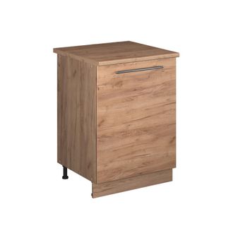 Vicco Mueble Bajo De Cocina Fame-line, Roble Dorado/roble Dorado, 60 Cm 1 Puerta Con Encimera, Vicco