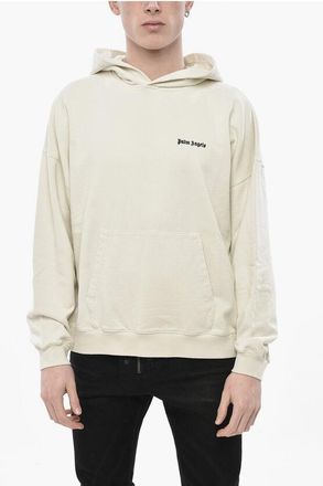 Palm Angels Brushed Cotton Hooded Sweatshirt CLASSIC LOGO with Front Poc size Xl