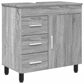 vidaXL Unidad De Tocador De Ba&ntilde;o Sonoma Gris 60 X 35 X 60 Cm Vidaxl