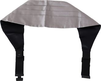 Dolce & Gabbana Gray Men Waist Belt 100% Silk Mens Cummerbund