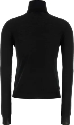 Prada Womens Black Wool Sweater Nero Exterior: Virgin Maglieria
