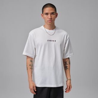 Nike Jordan Mens Jordan Embroidered T-Shirt in White | IF5572-100