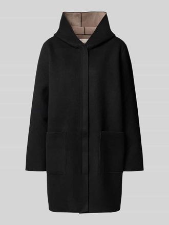 Apricot Mantel mit Kapuze in Black, Gr&ouml;&szlig;e M