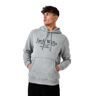Jack Wills Heren Batsford Logo Hoodie (Grijze Mergel)