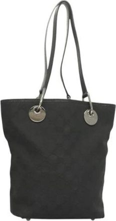 Gucci Pre-owned Canvas gucci-bags - Dames - Vintage Shopper - Zwart - ONE Size - Leer - Vintage