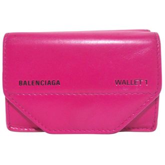 Balenciaga Pink Leather Wallet (Tri-Fold) (Pre-Owned)