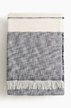 H&M Plaid aus Leinenmix - Grau