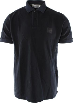 Stone Island Polo Shirts, male, Blue, Size: S Slim Fit Blue Cotton Polo Shirt
