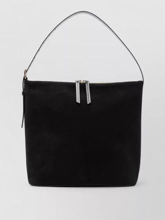 A.P.C. rectangular suede shoulder bag strap