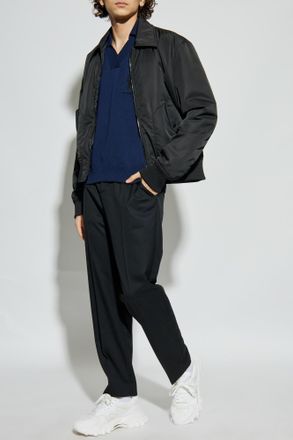 Balmain Polo With Pocket, Mens, Navy Blue