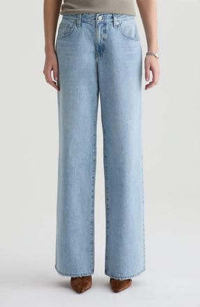 AG - Adriano Goldschmied Adria Low Rise Baggy Wide Leg Jeans in Soft Focus at Nordstrom, Size 23