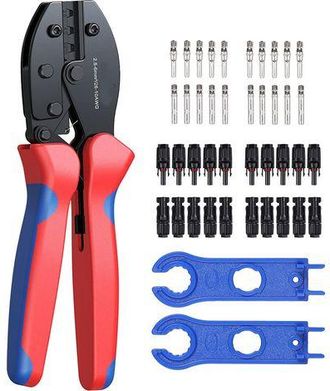 OEM Herramientas De Crimpado Mc3 Y Mc4 Para Cables Fotovoltaicos De Paneles Solares De 2,5/4,0/6,0 Mm&sup2; + 20 Conectores Mc4 Macho Y Hembra Para Cables De P