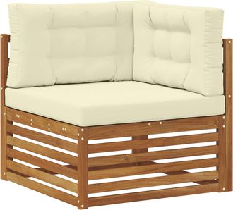 vidaXL Sof&aacute; Esquinero De Exterior Madera De Acacia S&oacute;lida Vidaxl