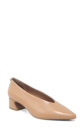 Gentle Souls Galleria Pointed Toe Pump in Camel Leather at Nordstrom, Size 5.5