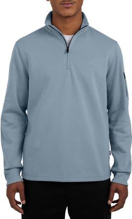 DKNY Noah Quarter Zip Sweater in Ash Blue at Nordstrom Rack, Size X-Large