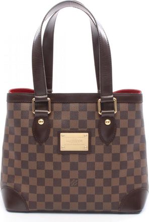 Louis Vuitton Brown Damier Canvas Coated Canvas Leather Tote Bag (Pre-Owned)