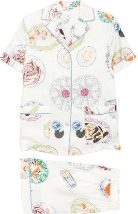 Olivia Von Halle Ingo Cordoba Seafood-print Pajamas