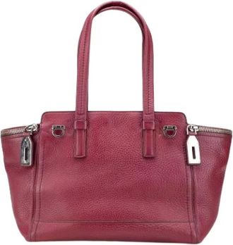 Ferragamo Pre-owned Handbags, female, Red, Size: ONE SIZE Pre-owned Leather totes