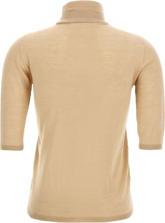 Max Mara Womens Beige Virgin Wool Cardigan Clothing