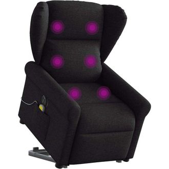 vidaXL Vidaxl - Sill&oacute;n De Masaje El&eacute;ctrico Reclinable Elevable Tela Negro