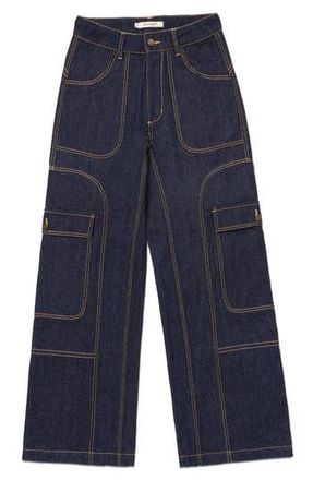 Honor The Gift High Waist Carpenter Jeans in Indigo at Nordstrom Rack, Size Medium