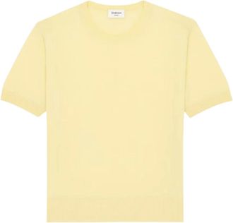 Saint Laurent Tops, Dames, Geel, S, Wol, T-shirt Sweater