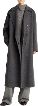 Vince Classic Wool Blend Coat in Charcoal at Nordstrom, Size Xx-Small