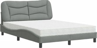 vidaXL Vidaxl - Cama Con Colch&oacute;n Tela Gris Claro 120x200 Cm