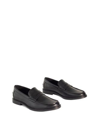 Uncut HUTCH moc toe stitching Penny Loafer in Black Smooth Pu at Nordstrom, Size 10