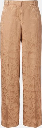 Stella McCartney Silk-blend wide-leg pants