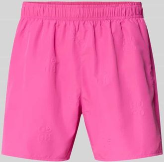 HUGO BOSS Regular Fit Badeshorts mit Label-Pr&auml;gung Modell TONAL in Pink, Gr&ouml;&szlig;e XXL