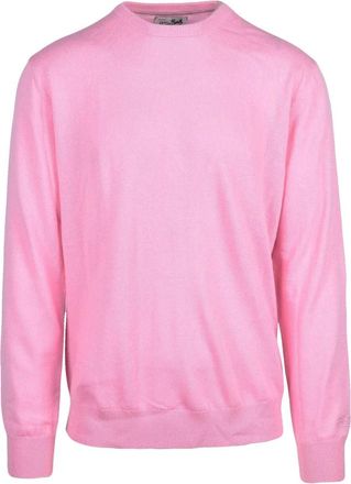 MC2 Saint Barth Crewneck Pullover - Heren - Ronde hals truien - Roze - XL - Wol - Truien & Vesten