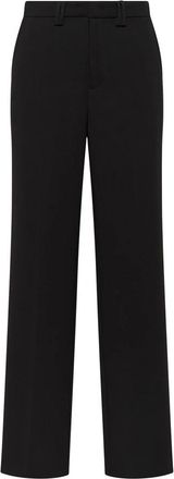 Maliparmi Crepe Broek - Dames - Wijde Broeken - Zwart - L - Polyester - Broeken