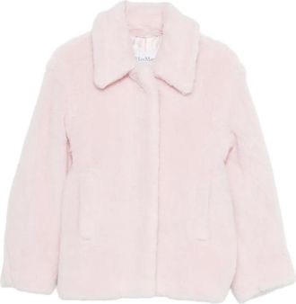 Max Mara collared coat - women - Alpaca/Wool/Silk/Viscose - 42 - Pink