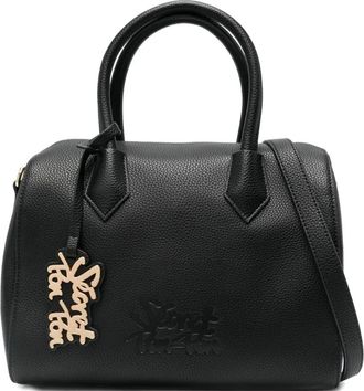 Secret Pon Pon top-handles leather tote bag - women - Calf Leather - One Size - Black
