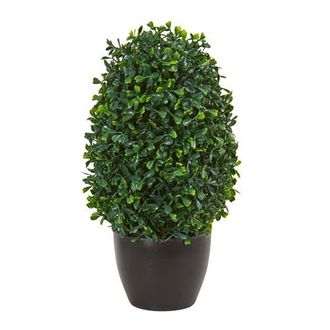 Nearly Natural 13-in Boxwood Topiary Artificial Plant UV Resistant in Green at Nordstrom