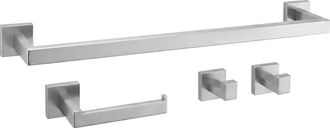 Rea Juego De Perchas Para Ba&ntilde;o Rea Rio Brush Nickel