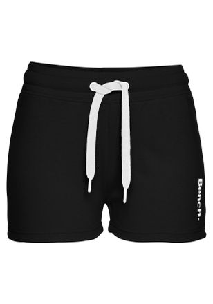 Bench Relaxshorts BENCH. LOUNGEWEAR, Damen, Gr. 32/34, N-Gr, schwarz-weiss (schwarz, wei&szlig;), Jersey, Obermaterial: 60% Baumwolle, 40% Polyester, unifarben mi