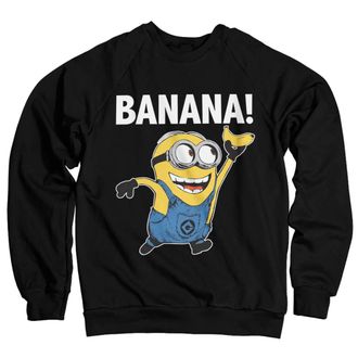 MINIONS Officially Licensed Banana! Sweatshirt (Black), XL