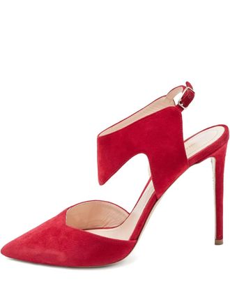 Nicholas Kirkwood 115 mm su&egrave;de slingback pumps - Roze