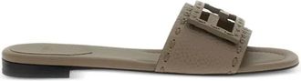 Fendi Sliders, female, Brown, Size: 8 1/2 US Baguette Slides