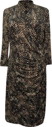Max Mara Printed Midi Dress in Multicolor Viscose
