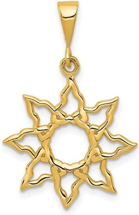Diamond2Deal 10k Yellow Gold Sun Charm