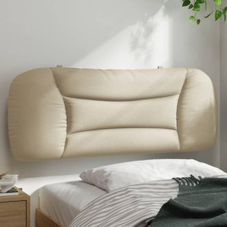 vidaXL Cabecero De Cama Acolchado Tela Crema 100 Cm Vidaxl