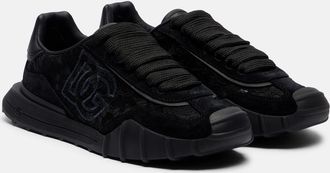 Dolce & Gabbana Runner leather-trimmed lace sneakers