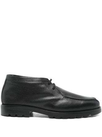 Santoni Stivali stringati in pelle - Nero